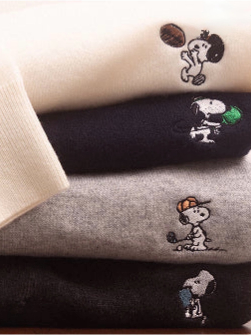 NWT NAADAM x Peanuts® Paddle Club Snoopy Navy Lightweight Cashmere Sweater XXS